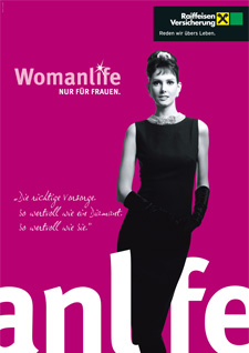 Werbesujet Um die Bedeutung finanzieller Vorsorge für Frauen geht es bei der Initiative „Womanlife”. (Bild)