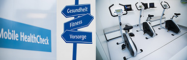 UNIQA Mobile HealthCheck – Wegweiser und Fitnessgeräte (Foto)