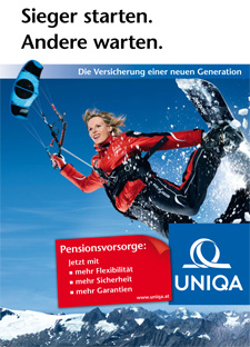 With the reduced premium old-age provision “Pension & Guarantee”, UNIQA offers a guaranteed life-long pension with flexible payment terms. (advertisement)