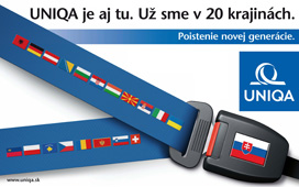 UNIQA poistnova startete in der Slowakei die erste Online-Kaskoversicherung und ist mit weiteren drei Top-Produkten im Online-Angebot Vorreiterin auf dem slowakischen Markt. (Werbesujet)