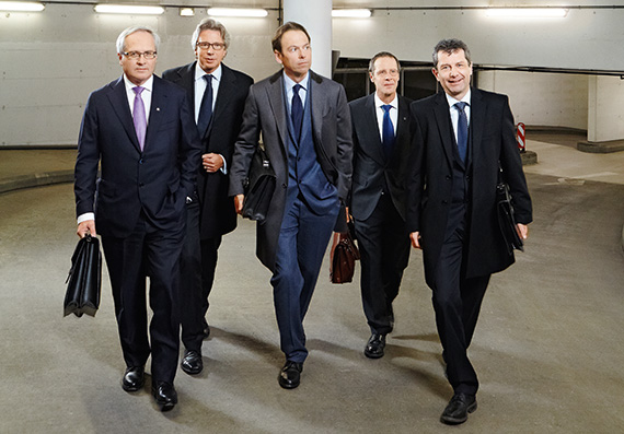Vorstand UNIQA Versicherungen AG (von links nach rechts: Hannes Bogner, Wolfgang Kindl, Andreas Brandstetter, Thomas Münkel, Kurt Svoboda) (Bild)
